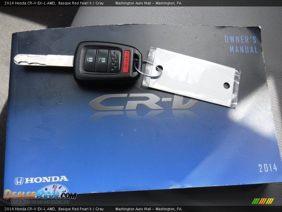2014 Honda CR-V EX-L AWD Basque Red Pearl II / Gray Photo #23