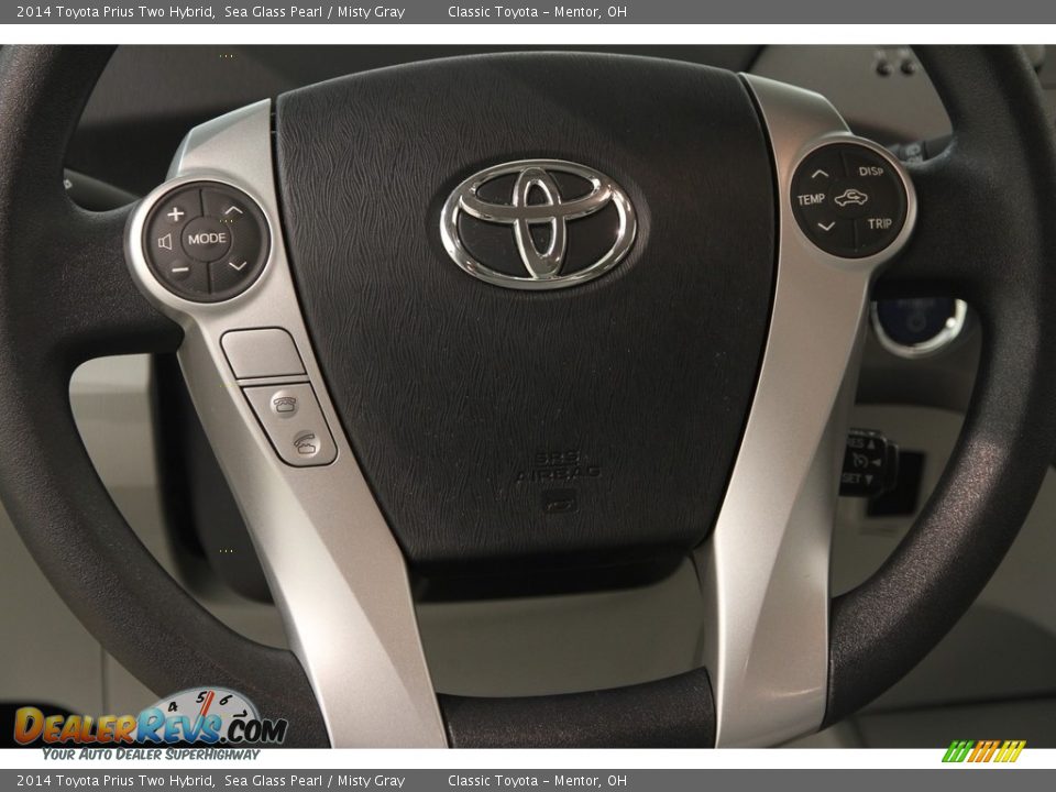 2014 Toyota Prius Two Hybrid Sea Glass Pearl / Misty Gray Photo #9