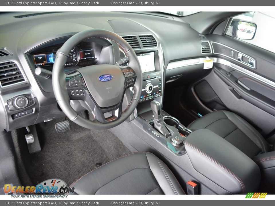 Ebony Black Interior - 2017 Ford Explorer Sport 4WD Photo #8
