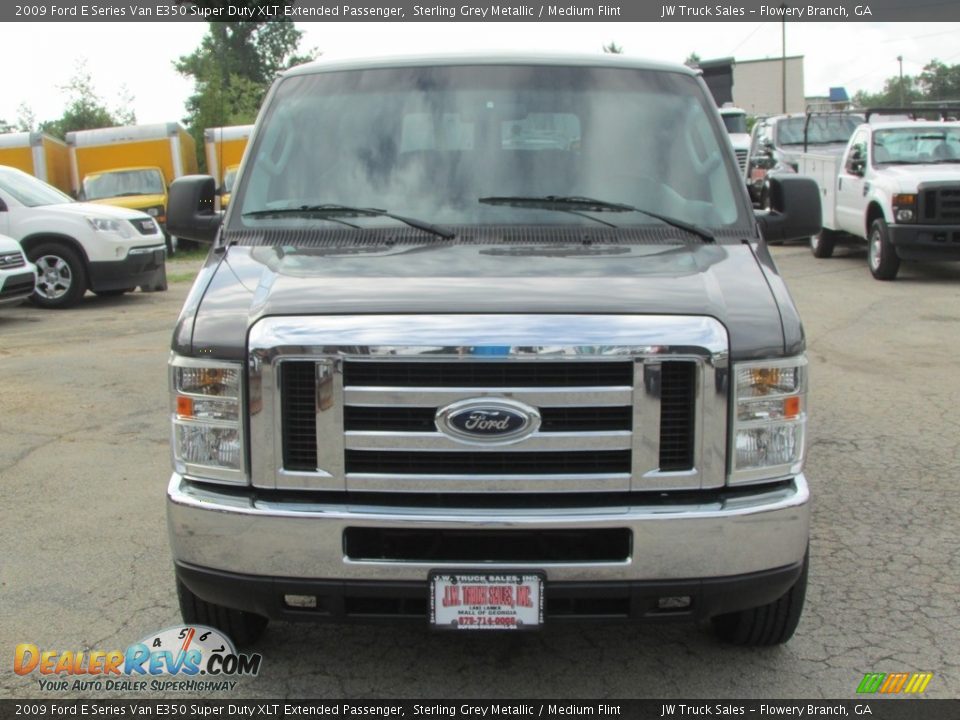 2009 Ford E Series Van E350 Super Duty XLT Extended Passenger Sterling Grey Metallic / Medium Flint Photo #2