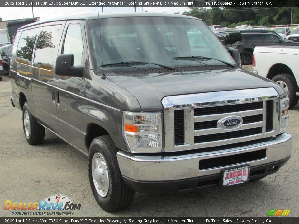2009 Ford E Series Van E350 Super Duty XLT Extended Passenger Sterling Grey Metallic / Medium Flint Photo #3