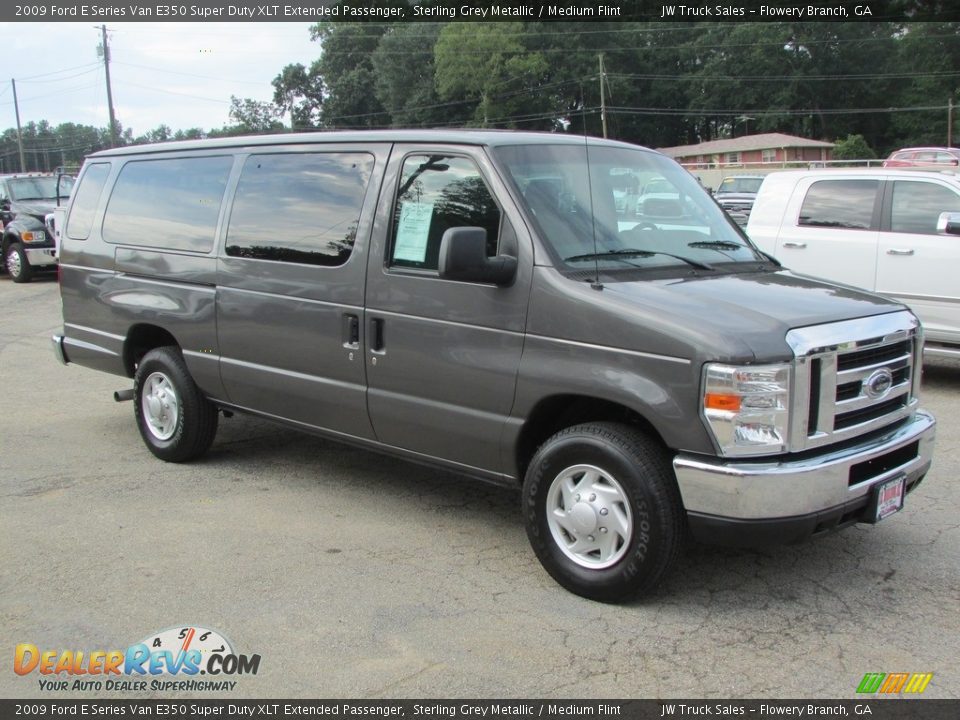 2009 Ford E Series Van E350 Super Duty XLT Extended Passenger Sterling Grey Metallic / Medium Flint Photo #4