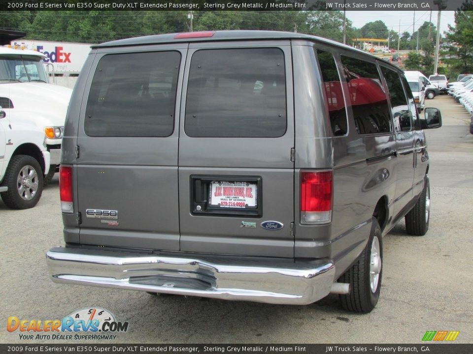 2009 Ford E Series Van E350 Super Duty XLT Extended Passenger Sterling Grey Metallic / Medium Flint Photo #8