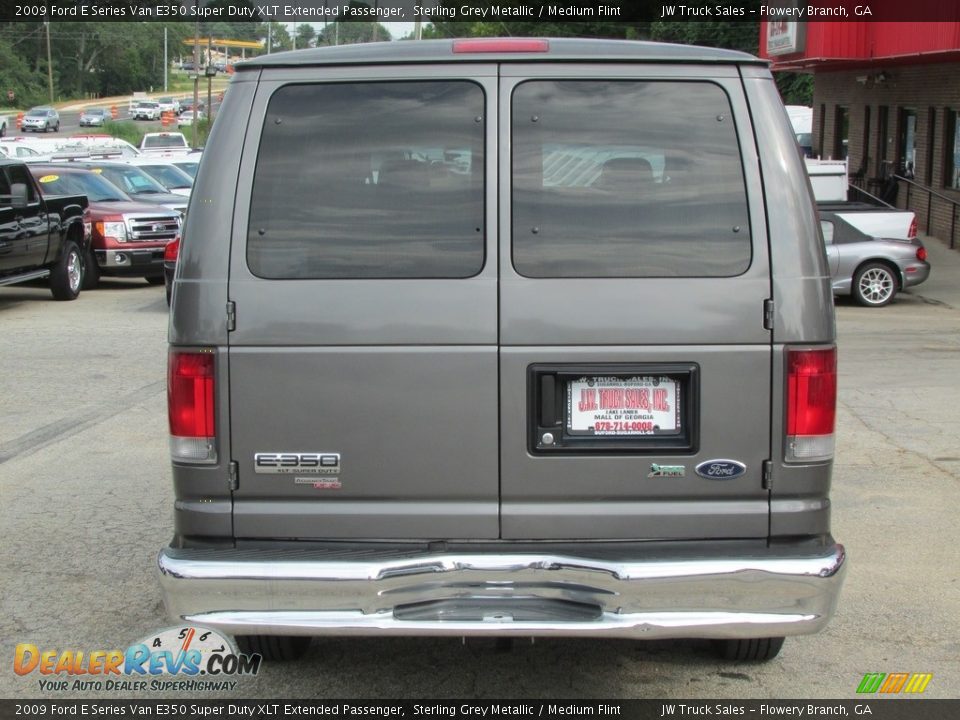 2009 Ford E Series Van E350 Super Duty XLT Extended Passenger Sterling Grey Metallic / Medium Flint Photo #9