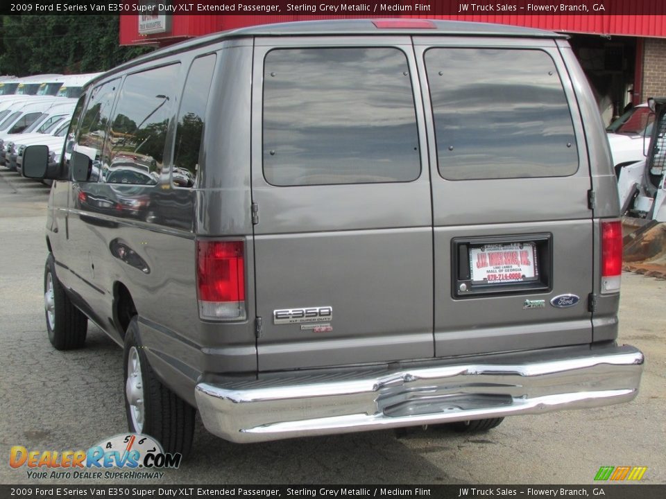 2009 Ford E Series Van E350 Super Duty XLT Extended Passenger Sterling Grey Metallic / Medium Flint Photo #10