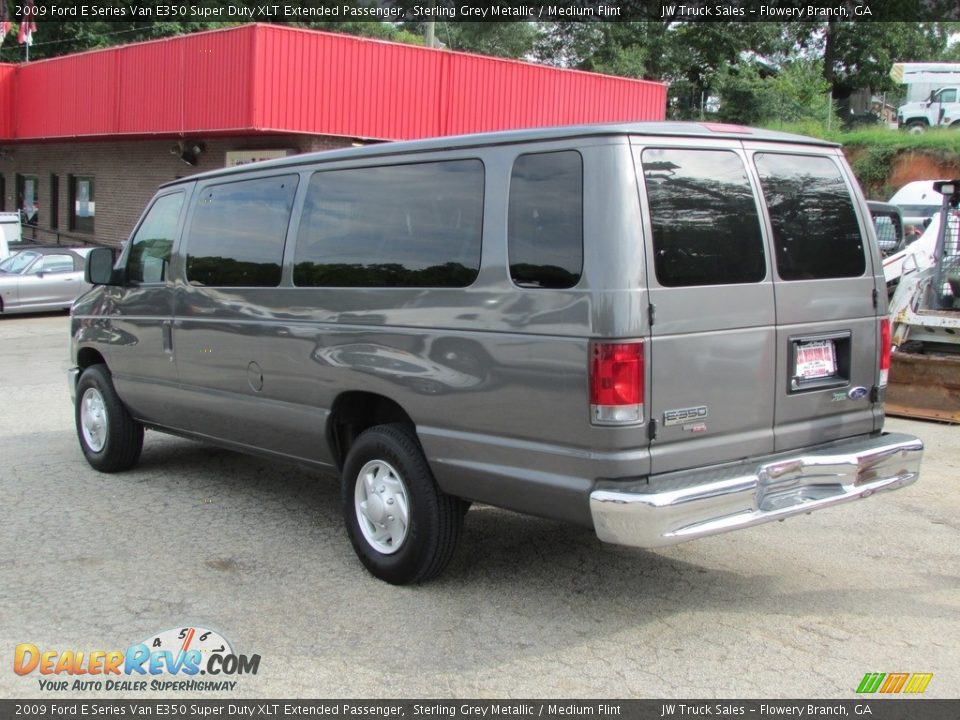 2009 Ford E Series Van E350 Super Duty XLT Extended Passenger Sterling Grey Metallic / Medium Flint Photo #11