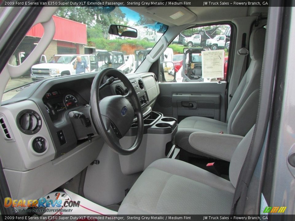 2009 Ford E Series Van E350 Super Duty XLT Extended Passenger Sterling Grey Metallic / Medium Flint Photo #19