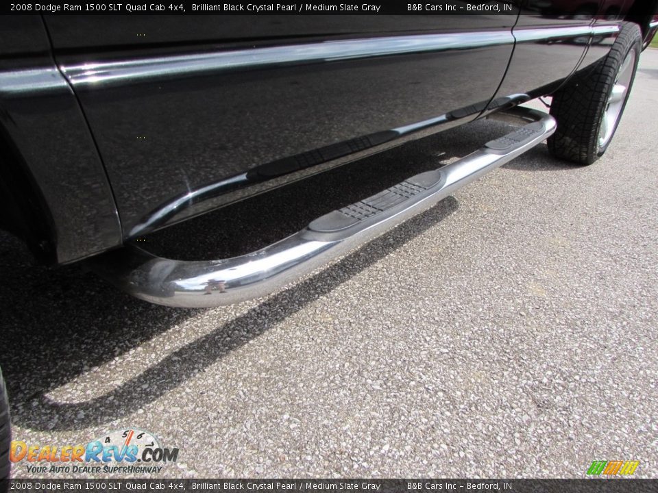 2008 Dodge Ram 1500 SLT Quad Cab 4x4 Brilliant Black Crystal Pearl / Medium Slate Gray Photo #12