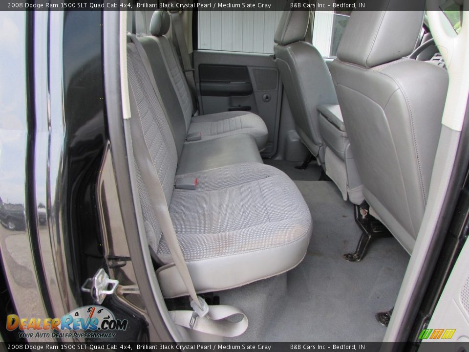 2008 Dodge Ram 1500 SLT Quad Cab 4x4 Brilliant Black Crystal Pearl / Medium Slate Gray Photo #15