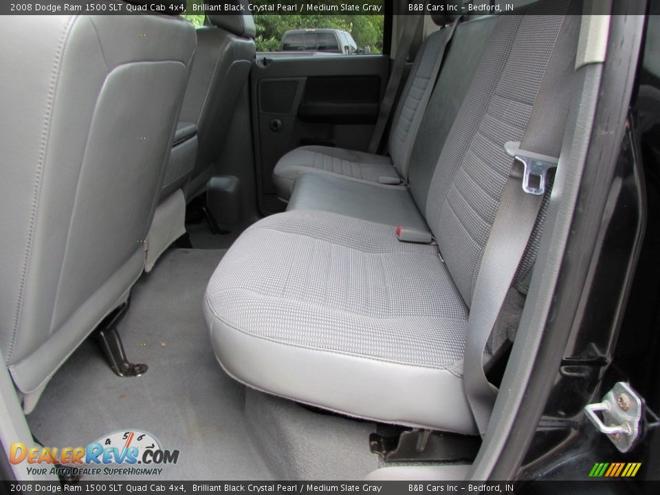 2008 Dodge Ram 1500 SLT Quad Cab 4x4 Brilliant Black Crystal Pearl / Medium Slate Gray Photo #18