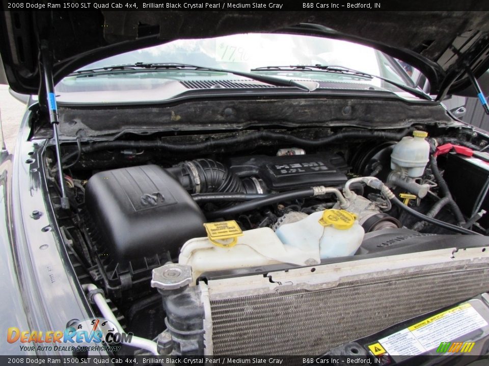 2008 Dodge Ram 1500 SLT Quad Cab 4x4 Brilliant Black Crystal Pearl / Medium Slate Gray Photo #27
