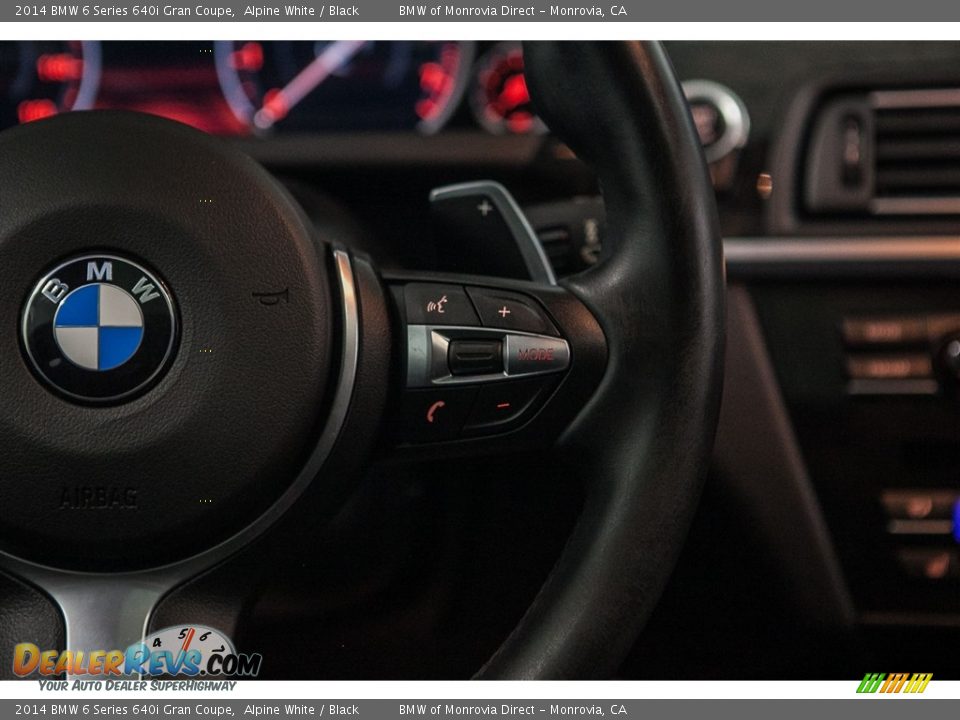 2014 BMW 6 Series 640i Gran Coupe Alpine White / Black Photo #17