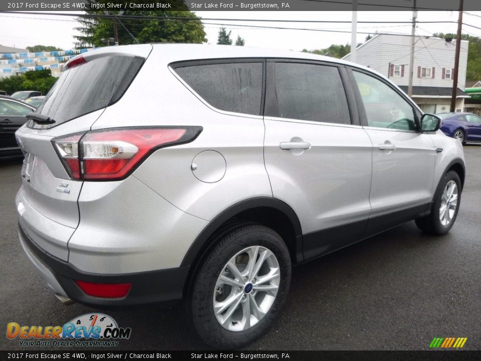 2017 Ford Escape SE 4WD Ingot Silver / Charcoal Black Photo #6