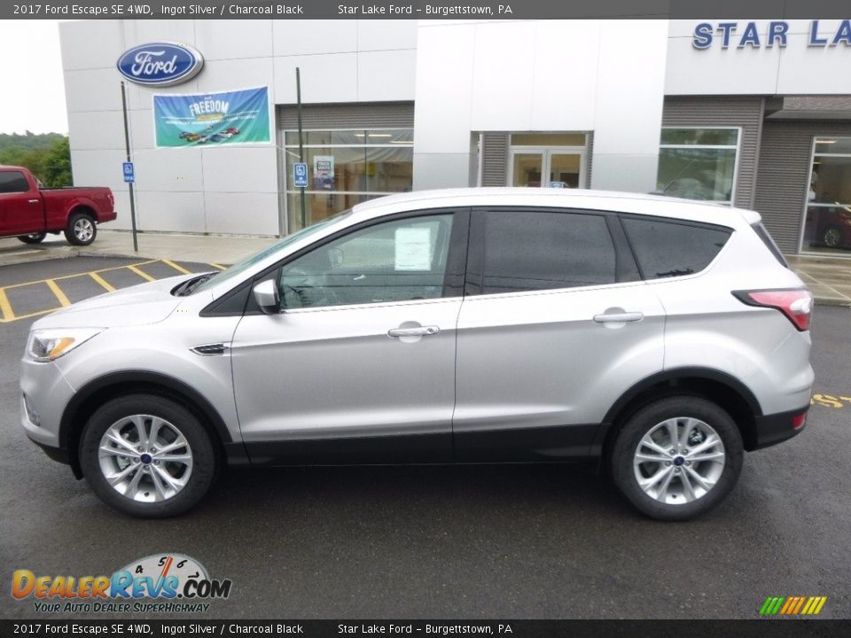 2017 Ford Escape SE 4WD Ingot Silver / Charcoal Black Photo #10
