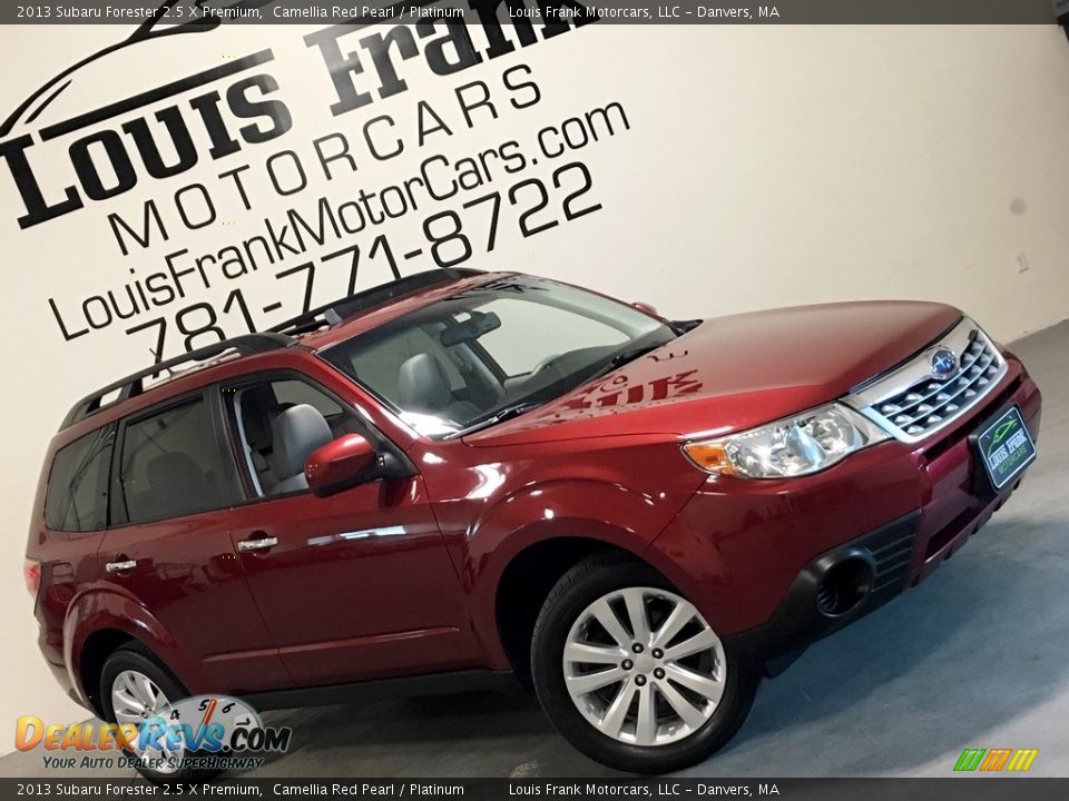 2013 Subaru Forester 2.5 X Premium Camellia Red Pearl / Platinum Photo #2