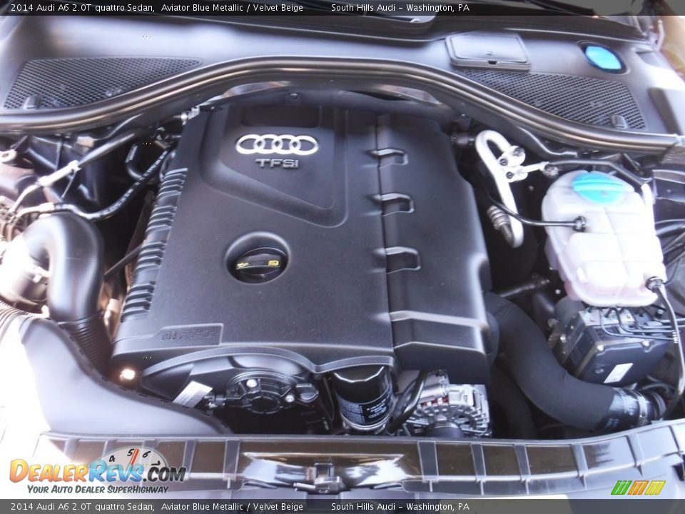 2014 Audi A6 2.0T quattro Sedan Aviator Blue Metallic / Velvet Beige Photo #16