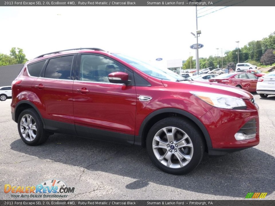 2013 Ford Escape SEL 2.0L EcoBoost 4WD Ruby Red Metallic / Charcoal Black Photo #1