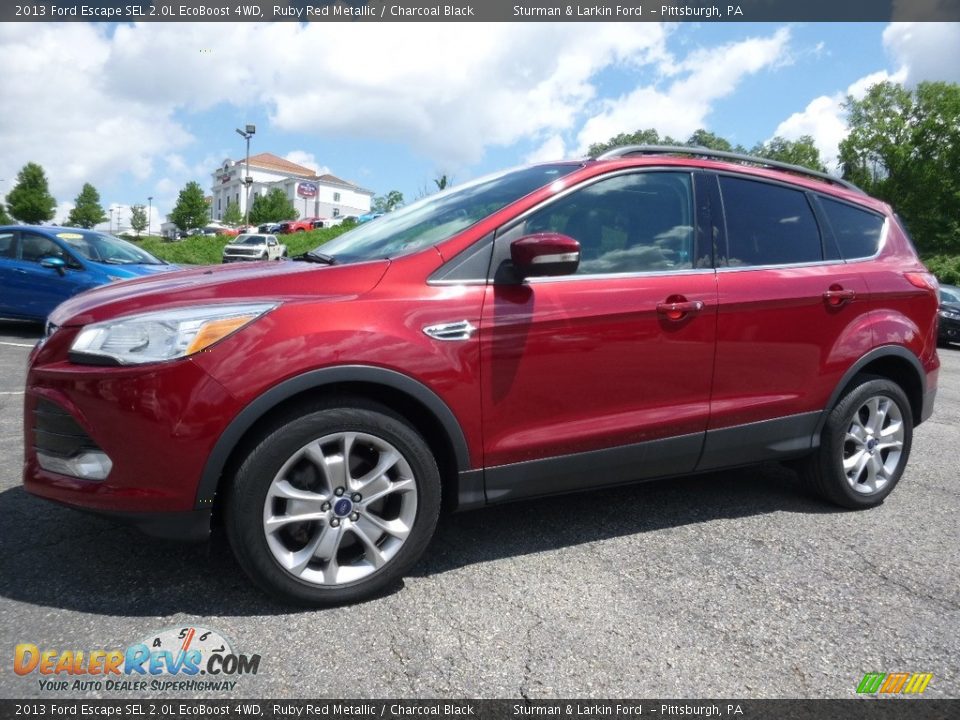 2013 Ford Escape SEL 2.0L EcoBoost 4WD Ruby Red Metallic / Charcoal Black Photo #5