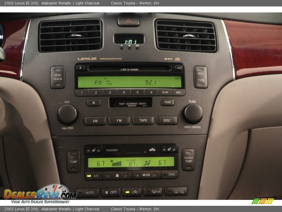 2003 Lexus ES 300 Alabaster Metallic / Light Charcoal Photo #10