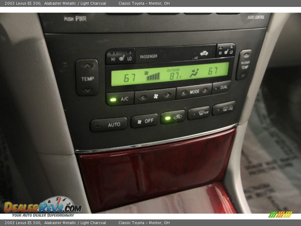 2003 Lexus ES 300 Alabaster Metallic / Light Charcoal Photo #12