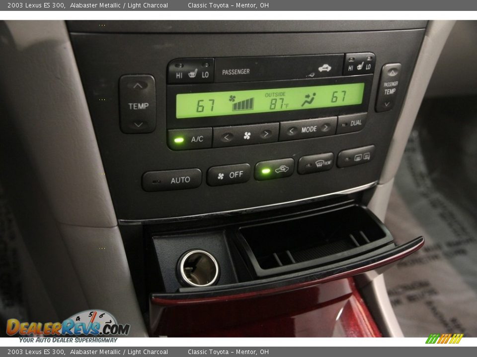 2003 Lexus ES 300 Alabaster Metallic / Light Charcoal Photo #13
