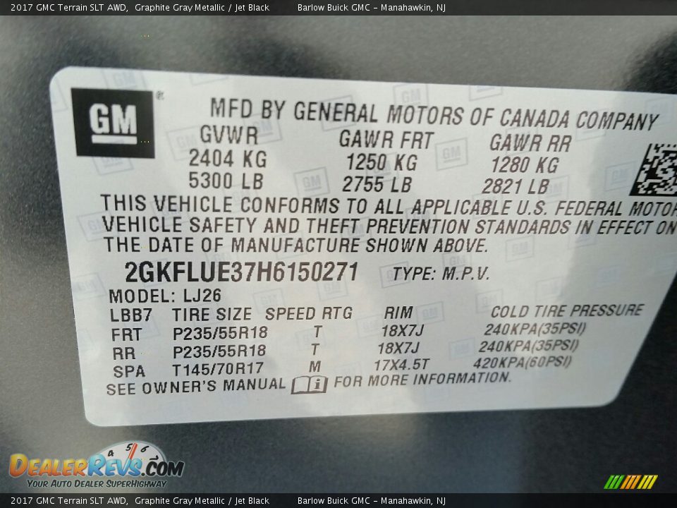 2017 GMC Terrain SLT AWD Graphite Gray Metallic / Jet Black Photo #10