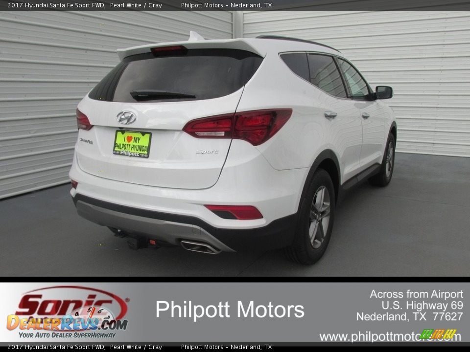 2017 Hyundai Santa Fe Sport FWD Pearl White / Gray Photo #4