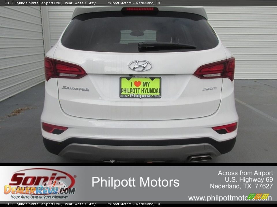 2017 Hyundai Santa Fe Sport FWD Pearl White / Gray Photo #5