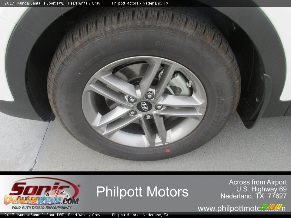 2017 Hyundai Santa Fe Sport FWD Pearl White / Gray Photo #11