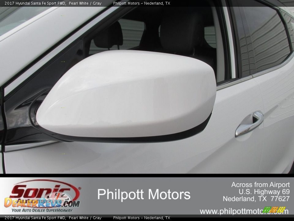 2017 Hyundai Santa Fe Sport FWD Pearl White / Gray Photo #12