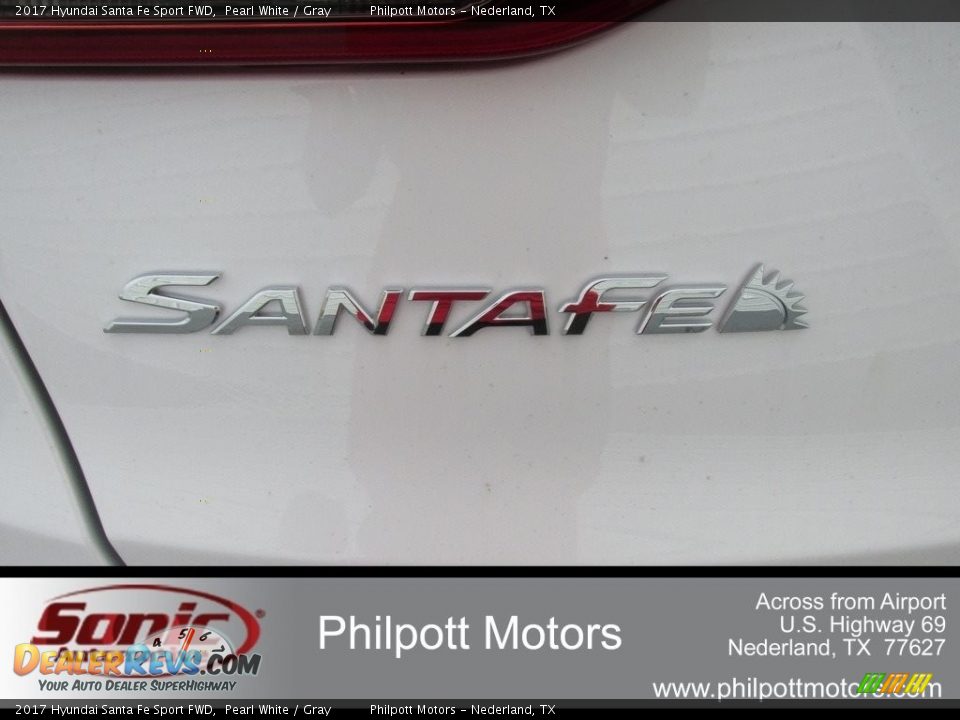 2017 Hyundai Santa Fe Sport FWD Pearl White / Gray Photo #13