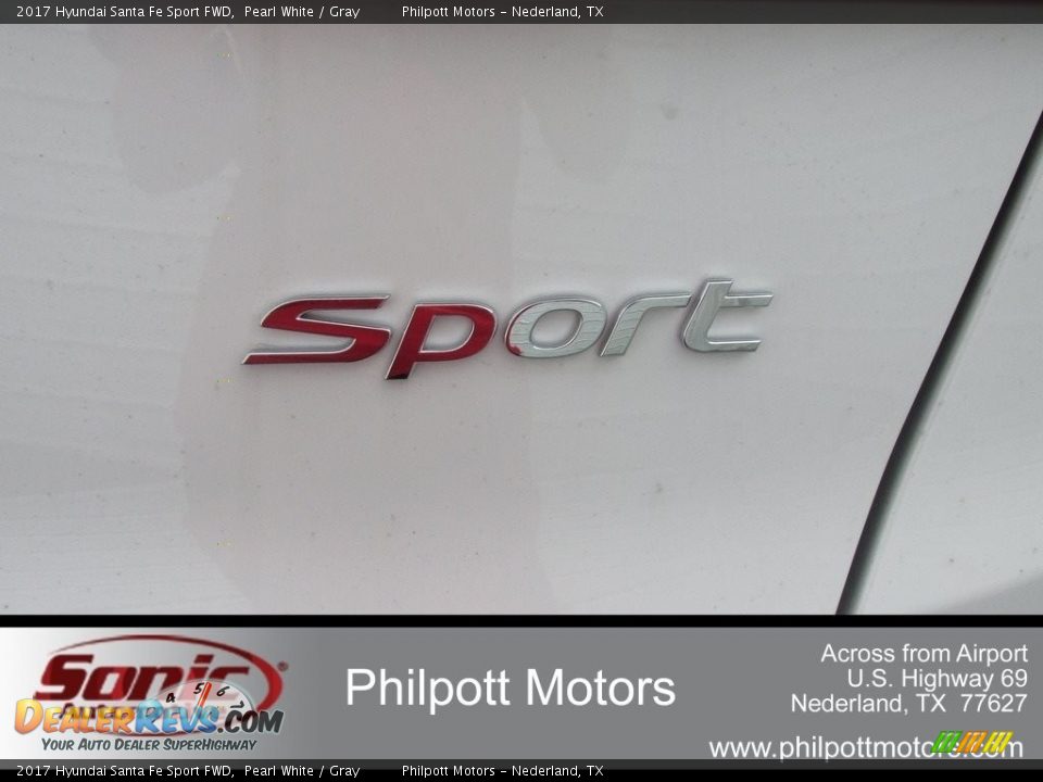 2017 Hyundai Santa Fe Sport FWD Pearl White / Gray Photo #14