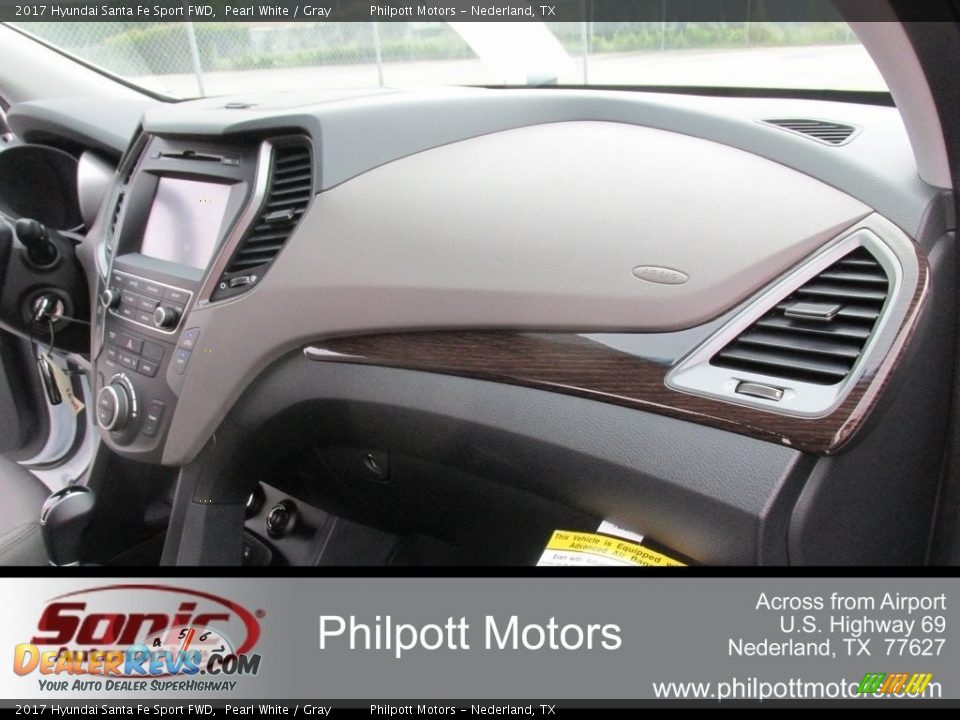 2017 Hyundai Santa Fe Sport FWD Pearl White / Gray Photo #16