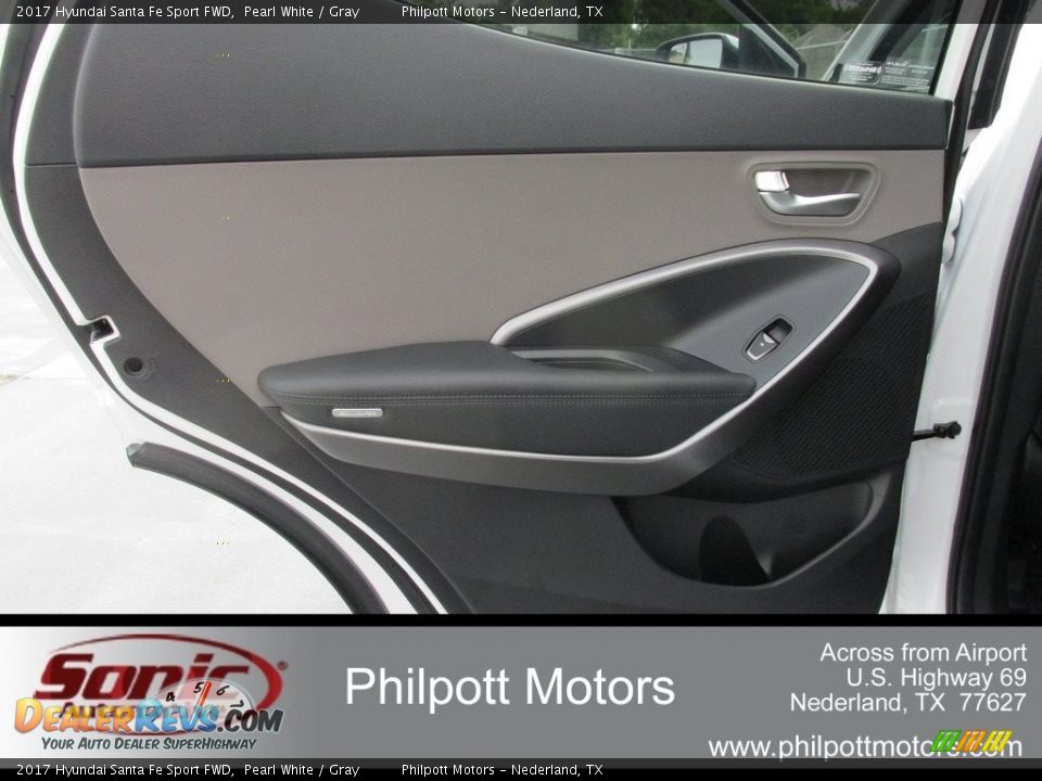 2017 Hyundai Santa Fe Sport FWD Pearl White / Gray Photo #17