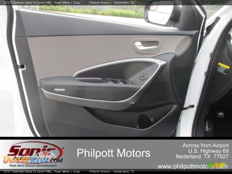 2017 Hyundai Santa Fe Sport FWD Pearl White / Gray Photo #19