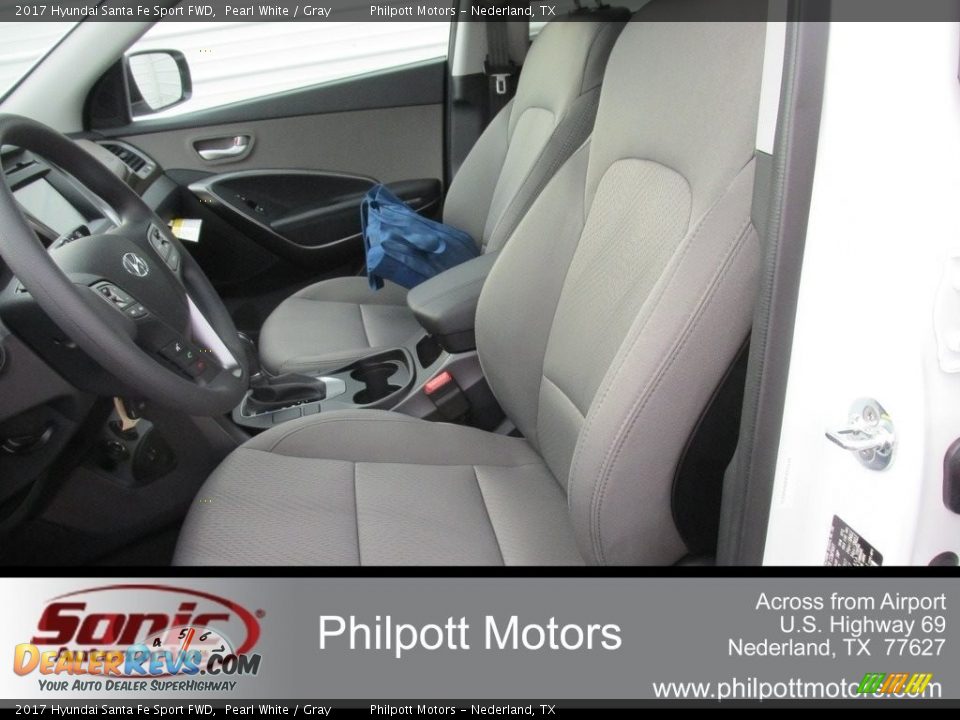 2017 Hyundai Santa Fe Sport FWD Pearl White / Gray Photo #21
