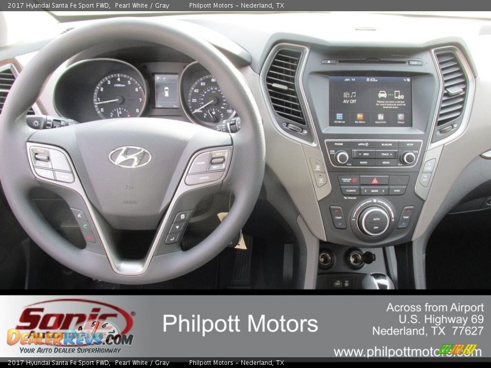 2017 Hyundai Santa Fe Sport FWD Pearl White / Gray Photo #22
