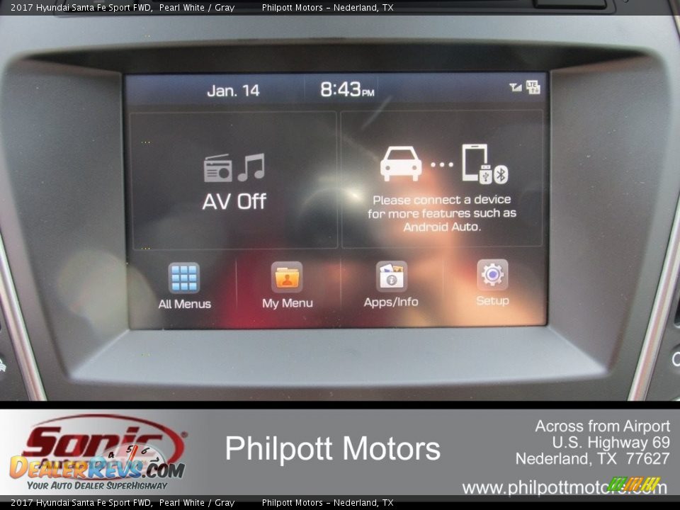 2017 Hyundai Santa Fe Sport FWD Pearl White / Gray Photo #24