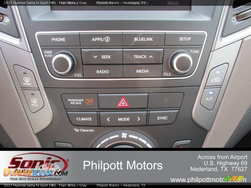 2017 Hyundai Santa Fe Sport FWD Pearl White / Gray Photo #25