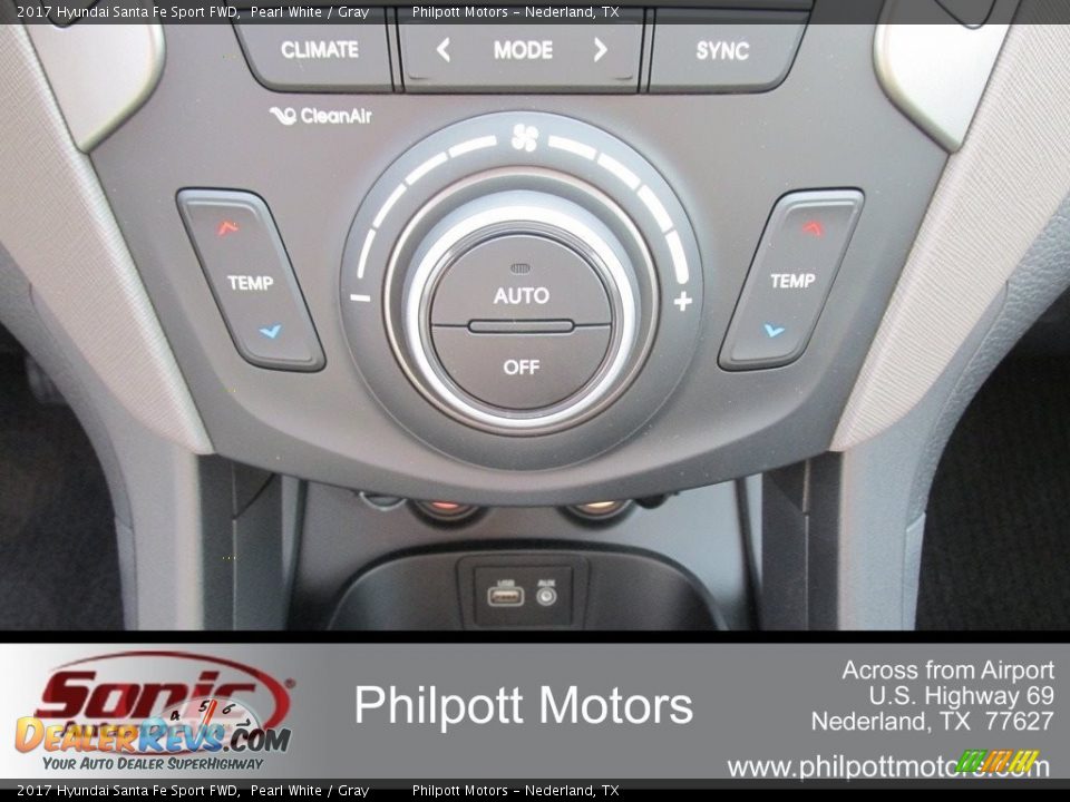 2017 Hyundai Santa Fe Sport FWD Pearl White / Gray Photo #26