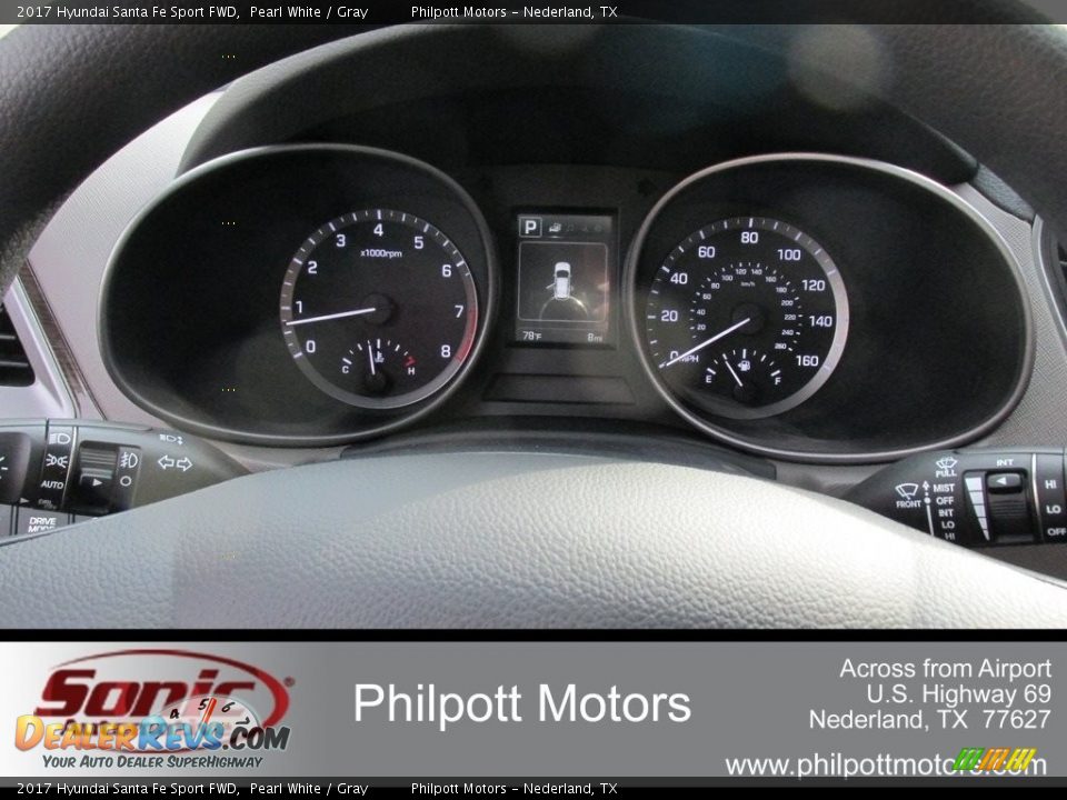 2017 Hyundai Santa Fe Sport FWD Pearl White / Gray Photo #29