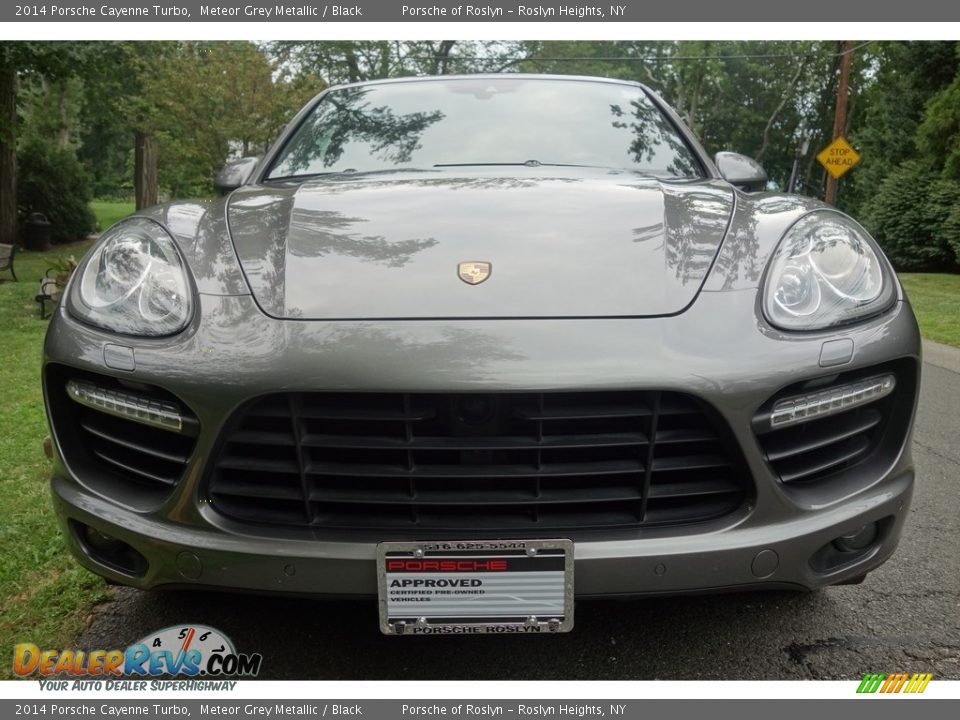 2014 Porsche Cayenne Turbo Meteor Grey Metallic / Black Photo #2