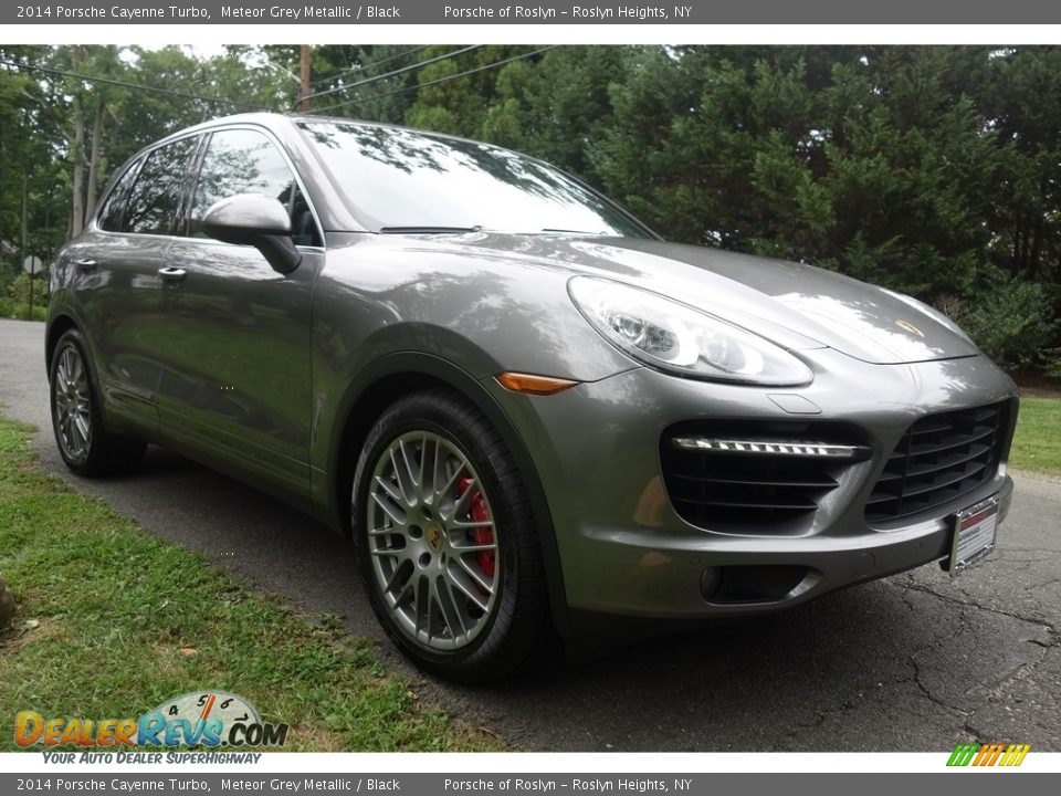 2014 Porsche Cayenne Turbo Meteor Grey Metallic / Black Photo #8