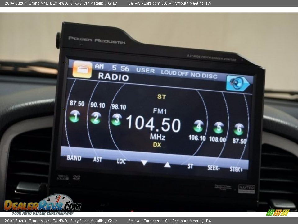2004 Suzuki Grand Vitara EX 4WD Silky Silver Metallic / Gray Photo #36