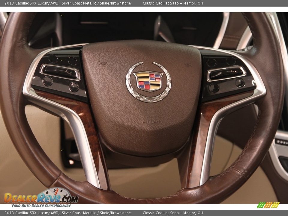 2013 Cadillac SRX Luxury AWD Silver Coast Metallic / Shale/Brownstone Photo #7