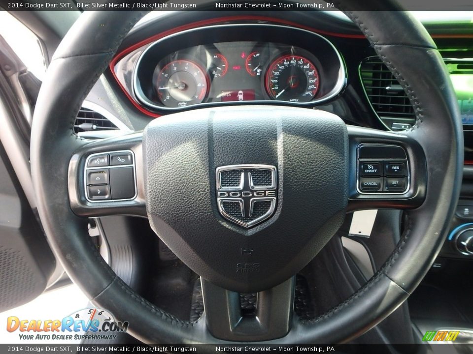 2014 Dodge Dart SXT Billet Silver Metallic / Black/Light Tungsten Photo #26