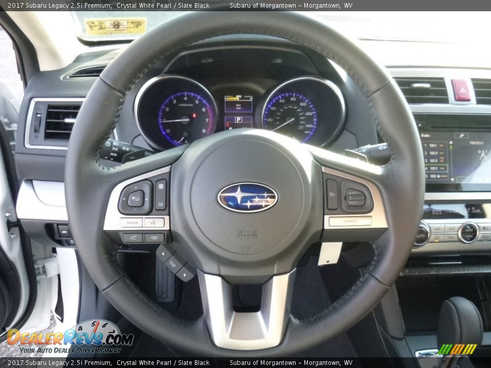 2017 Subaru Legacy 2.5i Premium Crystal White Pearl / Slate Black Photo #16