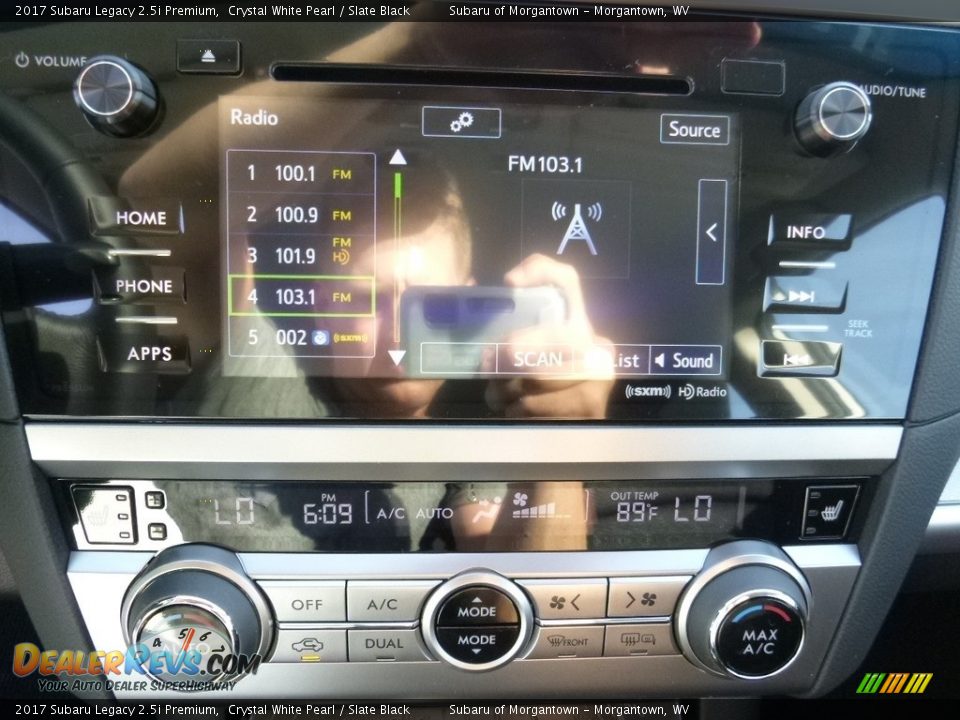 2017 Subaru Legacy 2.5i Premium Crystal White Pearl / Slate Black Photo #20