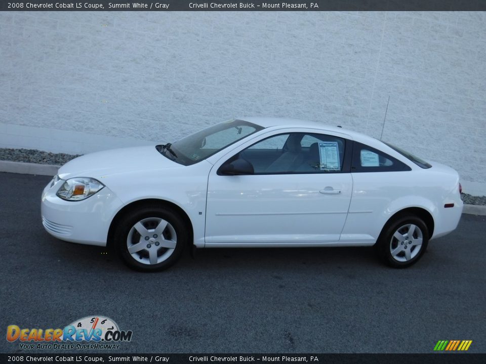 2008 Chevrolet Cobalt LS Coupe Summit White / Gray Photo #2