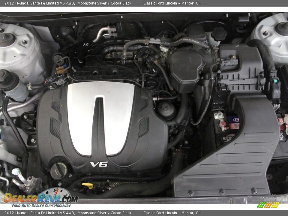 2012 Hyundai Santa Fe Limited V6 AWD Moonstone Silver / Cocoa Black Photo #17